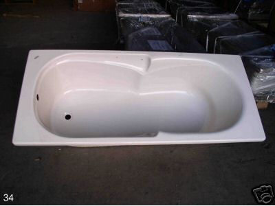 Badewanne in geschwungener Form 180x80x40cm